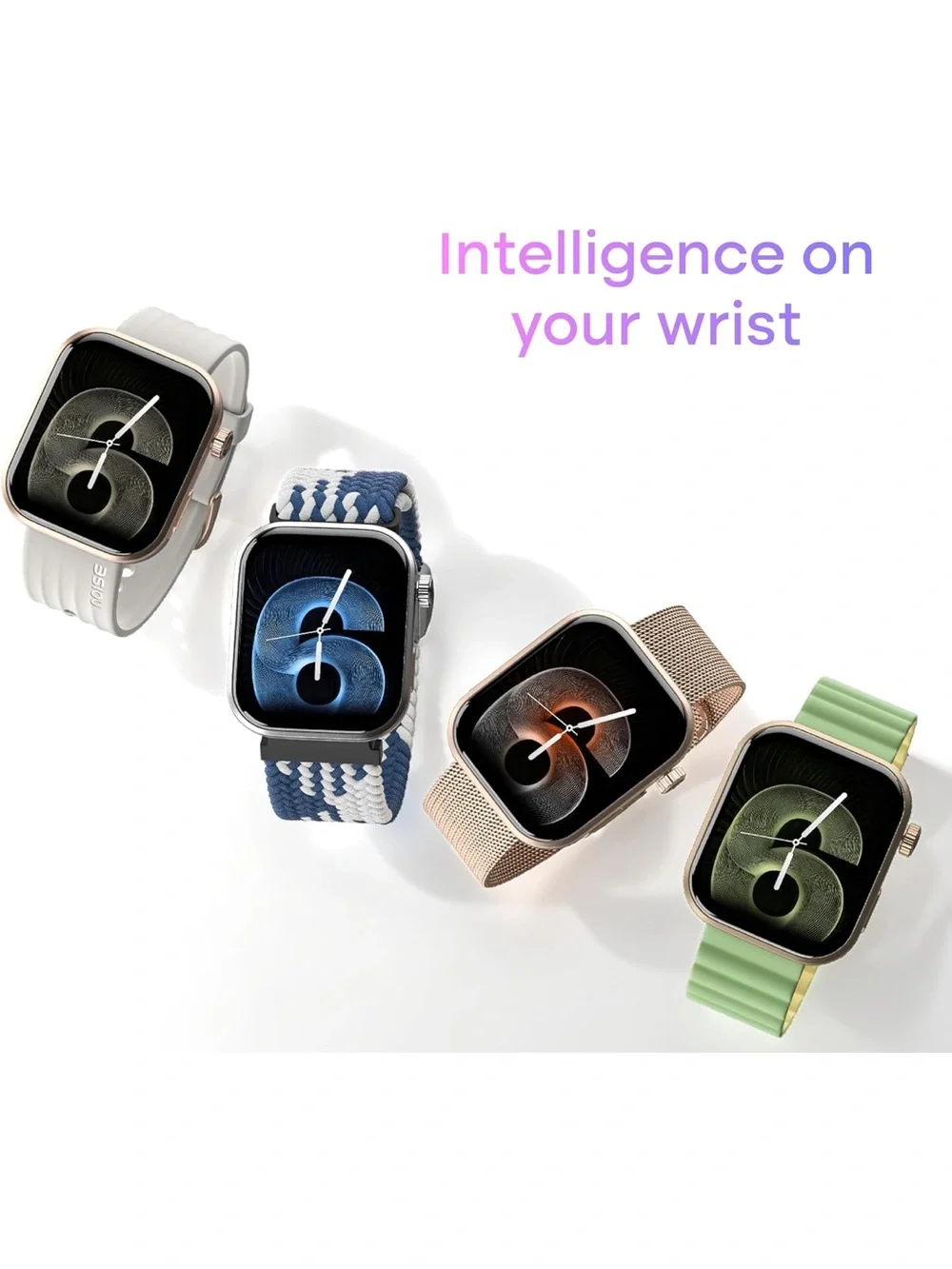 Smartwatch Noise ColorFit Jet Black Stainless Steel Pro 6 Smart Watch AMOLED FC1